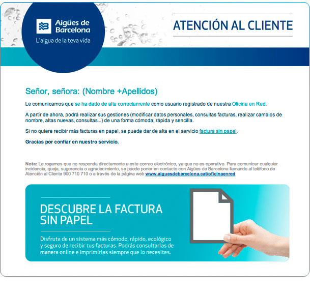 En tu buzón de correo encontrarás el e-mail de bienvenida