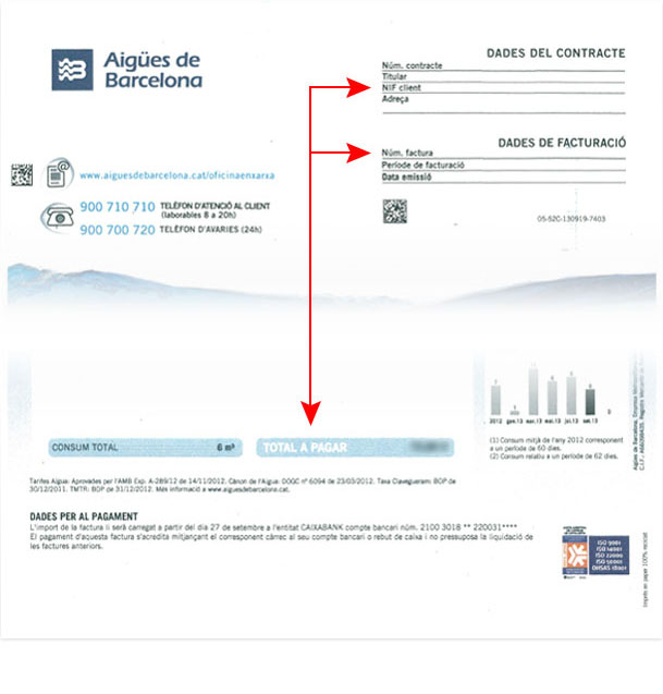Toda la información necesaria para darte de alta está en tu factura