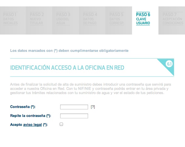 Introduce tu contraseña y marca la casilla para aceptar el aviso legal y acceder a la Oficina en Red