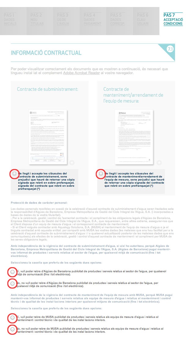 Condicions legals i comunicacions