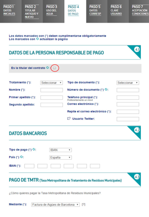 Cumplimenta los datos de pago