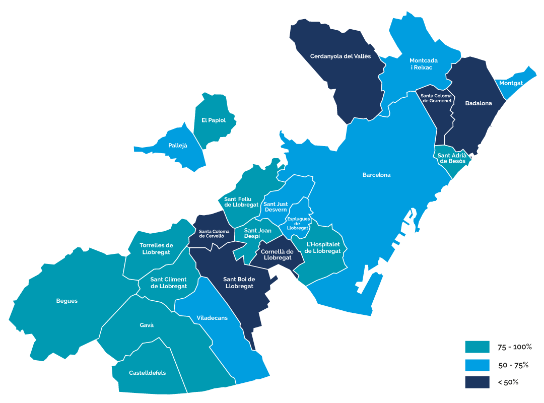 Mapa de municipis amb telelectura